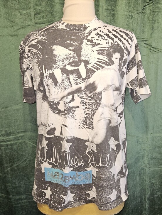 Mazamba Hardcore Soccer Other - Vintage 90s Michelle Akers USWNT All Over Print Tee Mazamba Hardcore Soccer